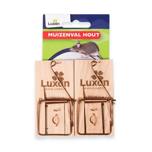 Luxan Houten muizenval 2 stuks