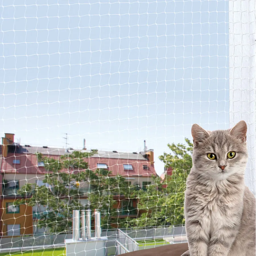 Transparant veiligheidsnet voor katten en vogels 6 x 3 meter