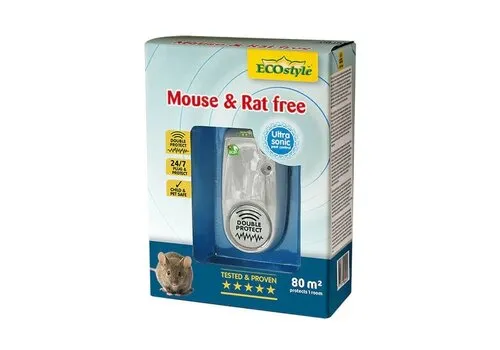 ECOstyle Ultrasone muizen- en rattenverjager | 80 m²