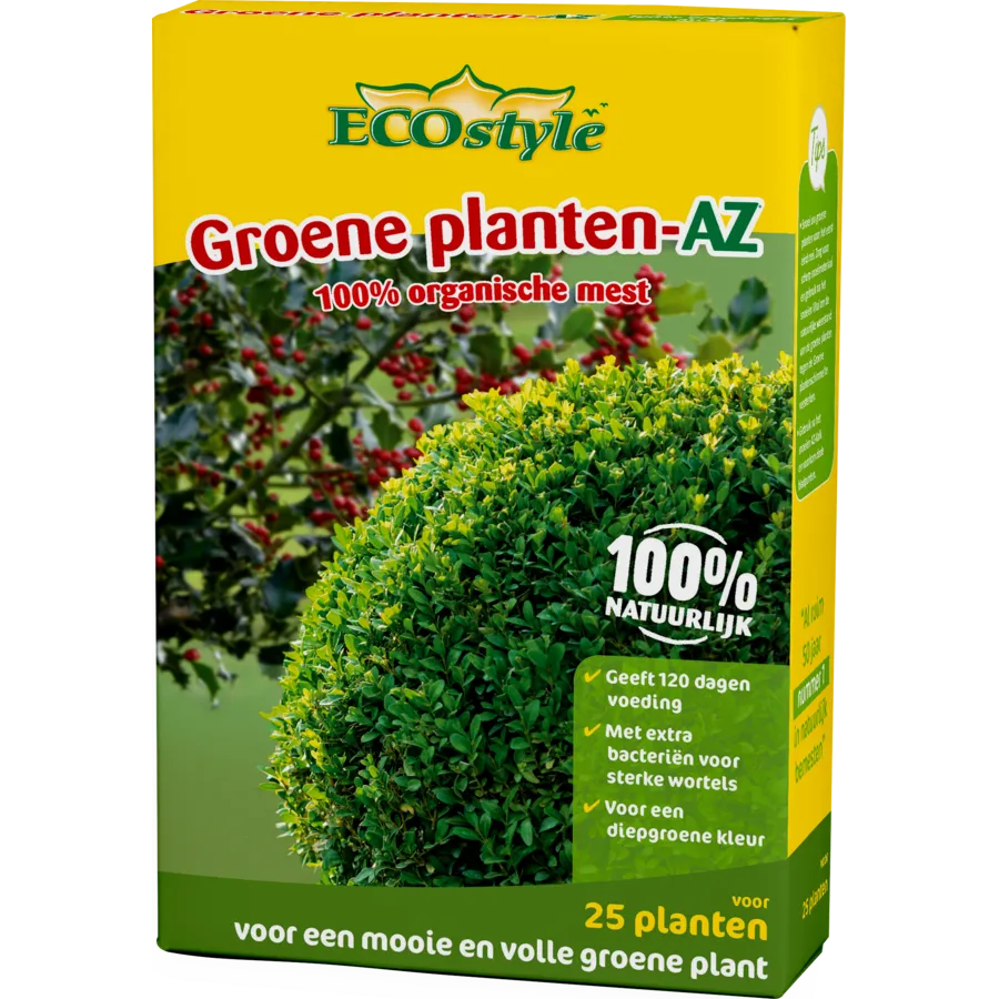 Groene Planten-AZ+ organische meststof 800 gram voor 25 groene planten