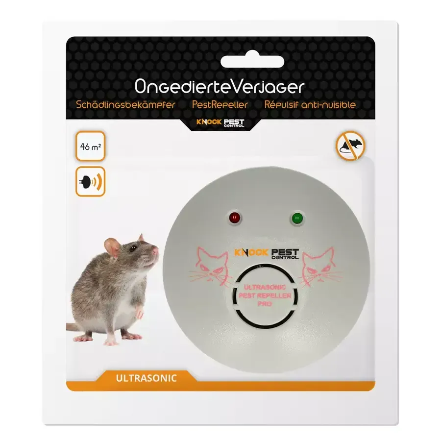 Ultrasone muizen en ratten verjager | tot 46 m² | netstroom