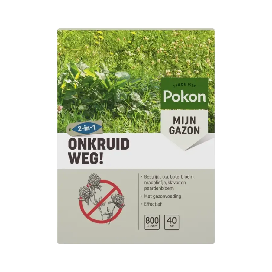 Onkruid Weg voor gazon 800 gram | 40 m² | met gazonvoeding