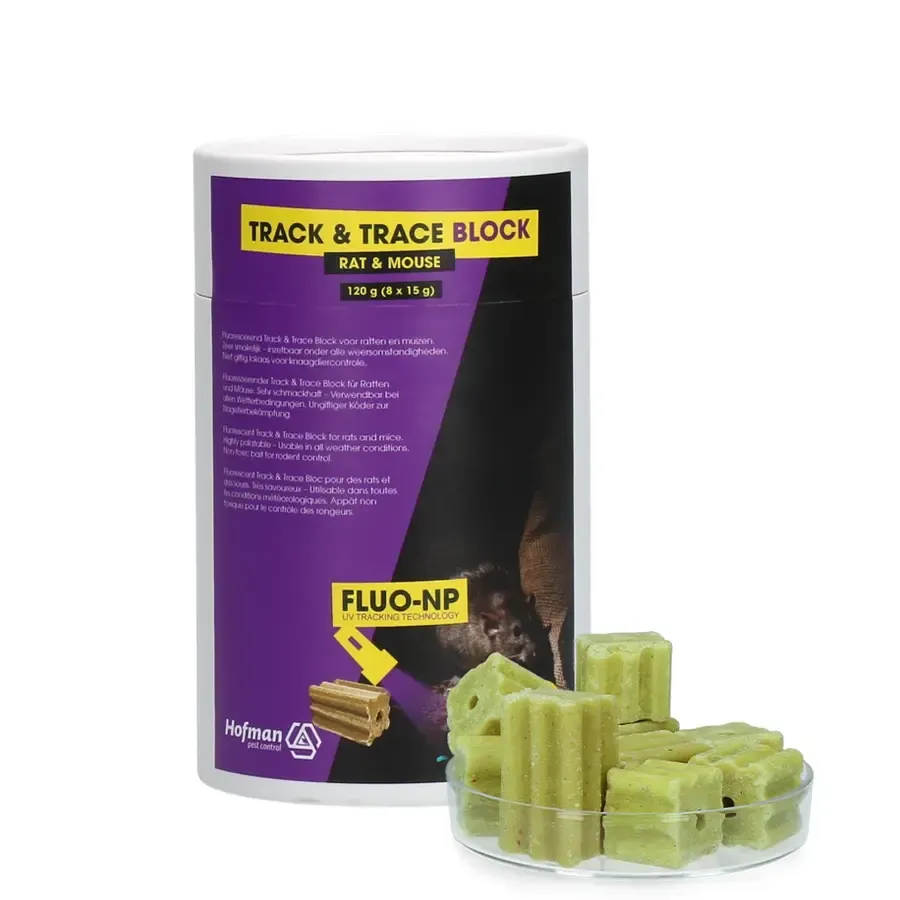 Track en trace blokken voor ratten en muizen | 8 x 15 g | 120 g