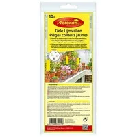 Gele lijmvallen tegen trips en rouwvliegjes 24 x 10 cm | 10 stuks