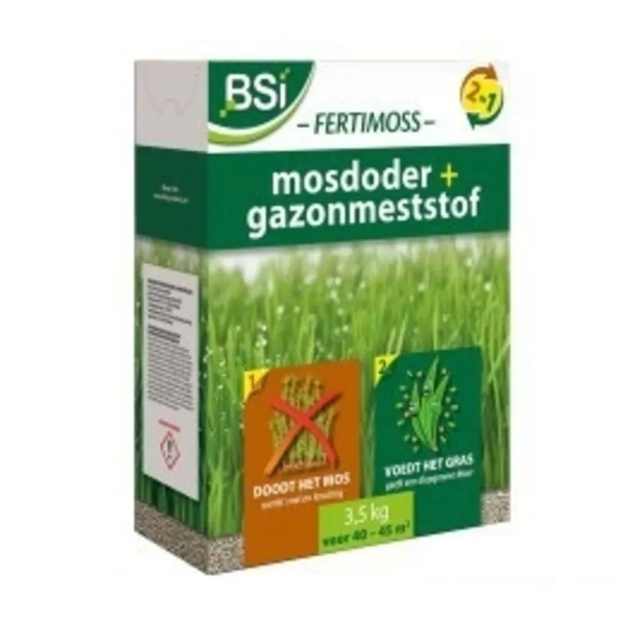 Fertimoss meststof en mosdoder 2-in-1 3,5 kg | voor 45 m² gazon