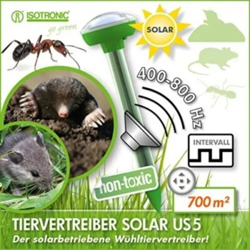 Isotronic Veldmuizen- en mollenverjager op zonne-energie