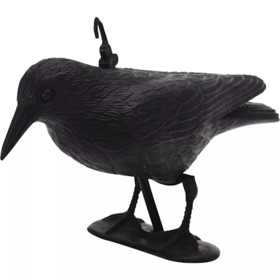 Raaf vogelverschrikker zwart 42,5 x 18 cm | stille vogelverjager