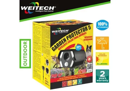Weitech Solar dierenverjager met ultrasoon en flitslicht