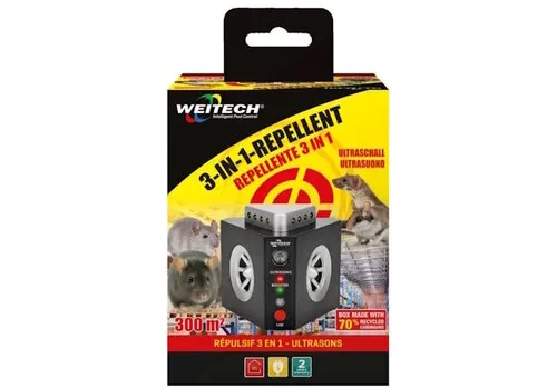 Weitech 3-in-1 ultrasone knaagdierverjager