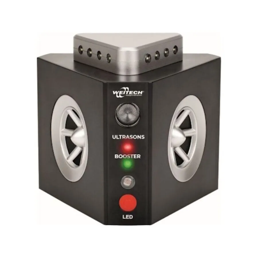 3-in-1 ultrasone knaagdierverjager met flitslicht | 300 m² | 240°
