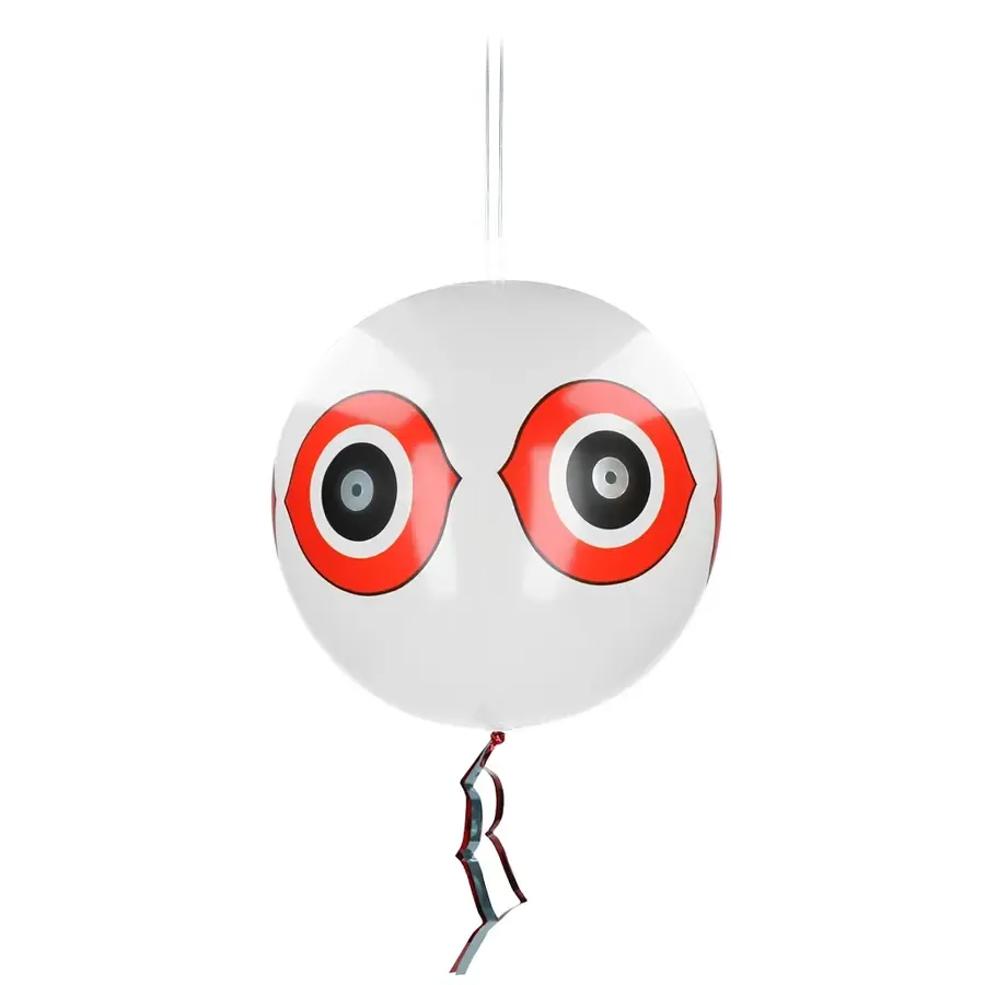 Schrikballon tegen vogels 40 cm | met reflecterende ogen en slingers