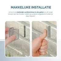 RVS stootvoegrooster 5 cm | 20 stuks | tegen muizen, ratten en insecten