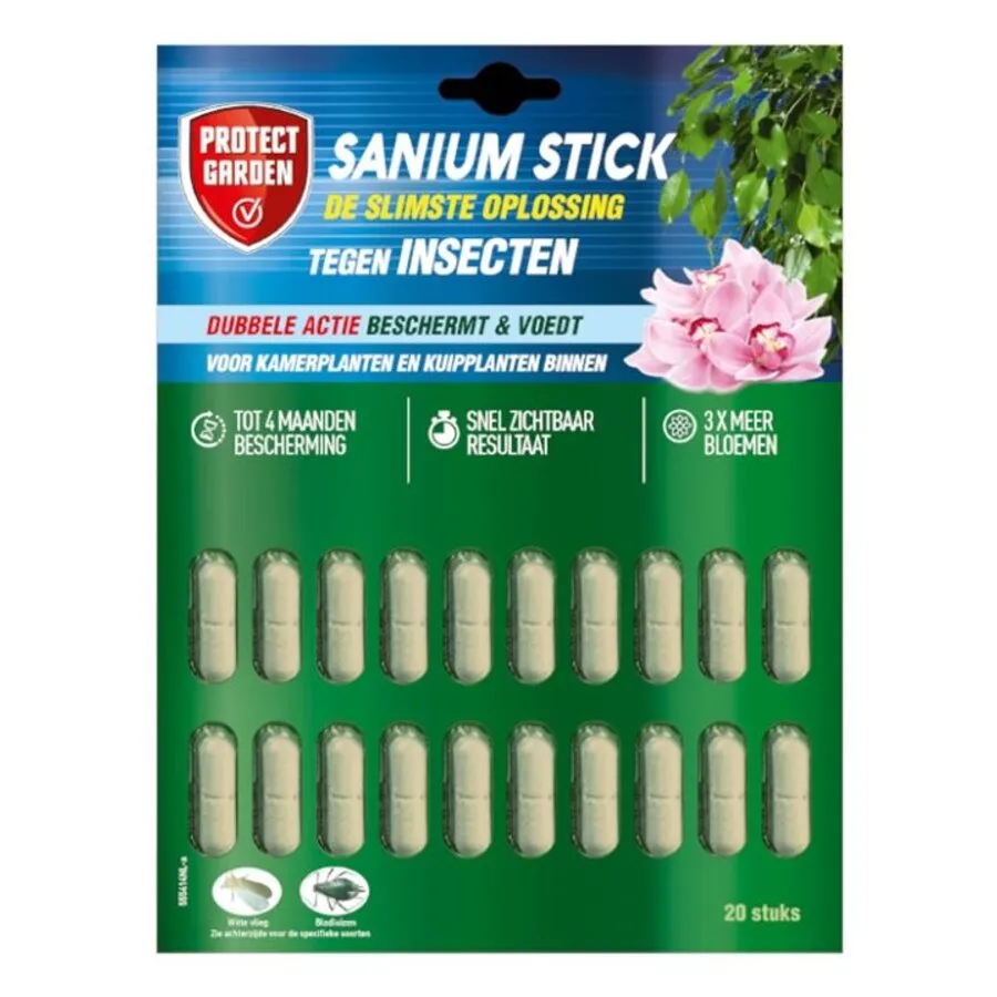 Insectensticks tegen bladluis en witte vlieg voor kamer- en kuipplanten | 20 stuks