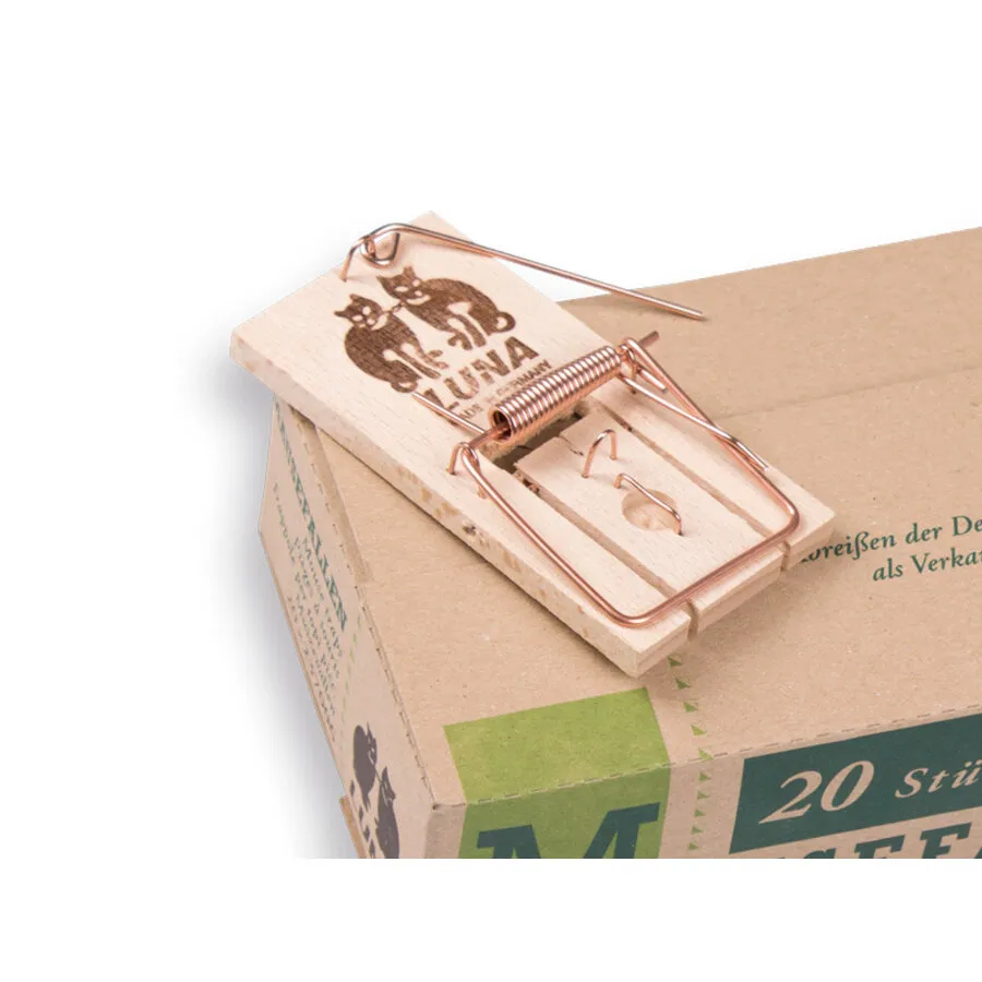 Houten muizenvallen 9,5 x 4,8 cm | 20 stuks