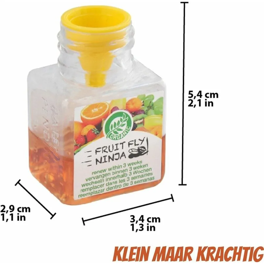 Fruitvliegvanger met lokstof 2 stuks | tot 3-4 weken per val