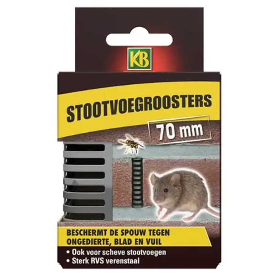 Stootvoegroosters RVS 70 mm | 10 stuks tegen muizen, ratten en wespen
