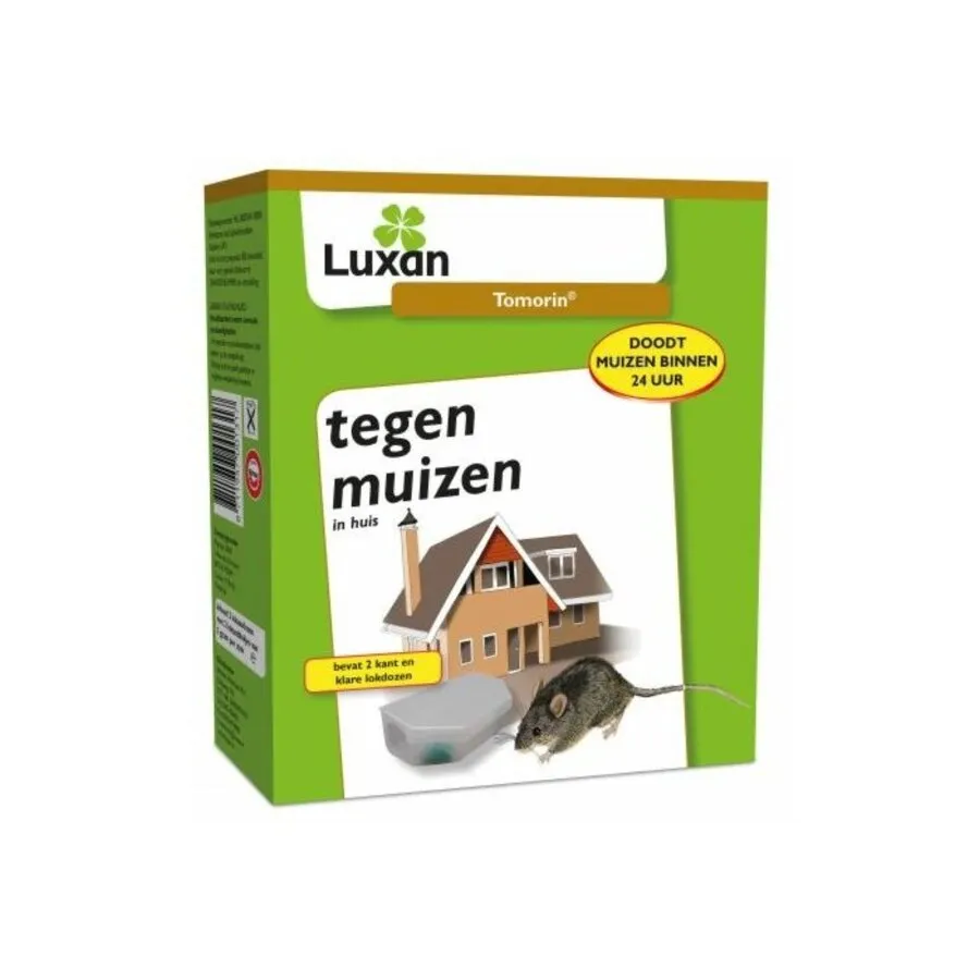 Tomorin Muizengif kant-en-klare lokdozen 2 x 10 gram | voor huismuizen binnenshuis