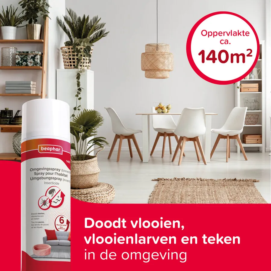 Omgevingsspray tegen vlooien, vlooienlarven en teken 500 ml | tot 140 m²