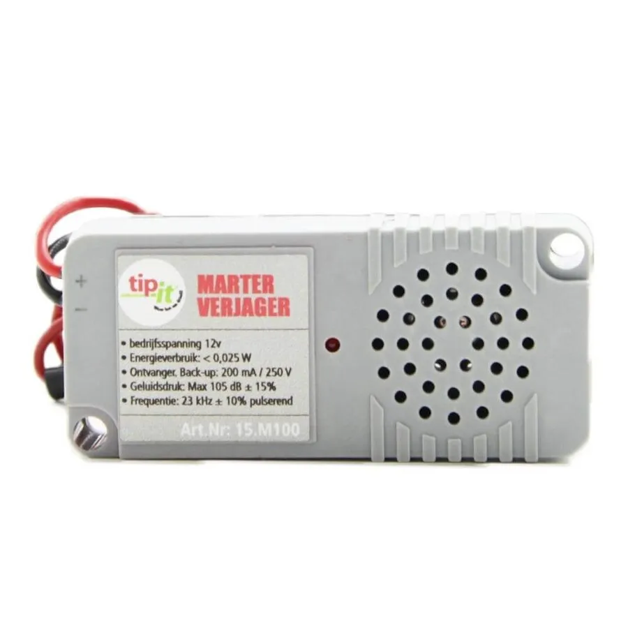 Marterverjager ultrasoon 12 Volt voor auto accu met spatwaterdichte behuizing