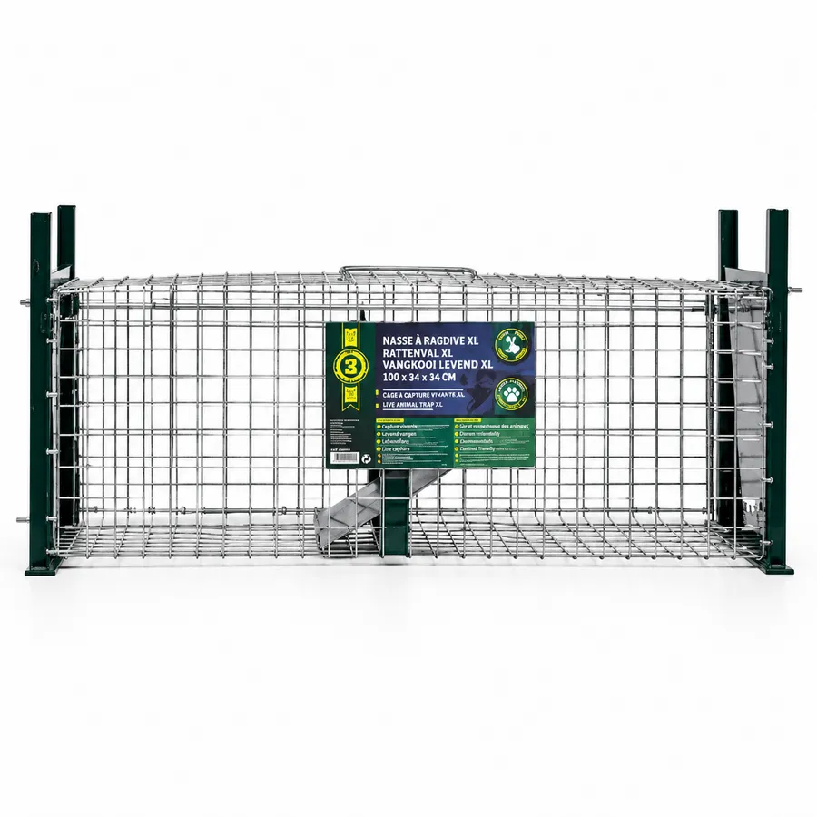 Martervangkooi Premium 2 Deurs 100 x 34 x 34 cm voor marters, katten en vossen