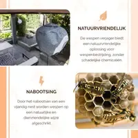 Wespenverjager met imitatie wespennest | gifvrij voor terras en tuin