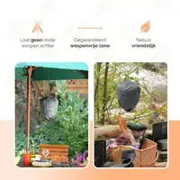 Wespenverjager met imitatie wespennest | gifvrij voor terras en tuin