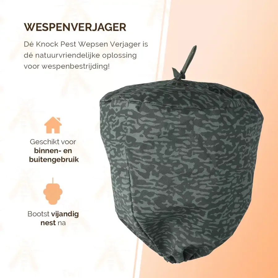 Wespenverjager met imitatie wespennest | gifvrij voor terras en tuin