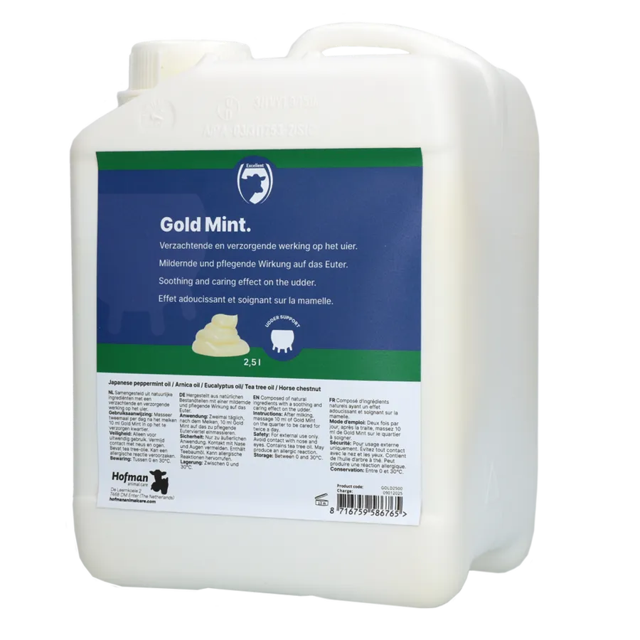 Gold Mint uiergel 2,5 liter voor melkkoeien | Hangtube of doseerpomp