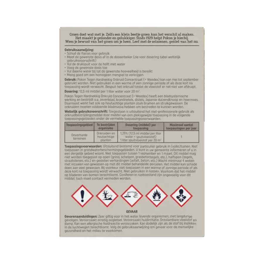 Tegen Hardnekkig Onkruid Concentraat 100 ml | Weedex tegen zevenblad, heermoes en Japanse duizendknoop | 160 m²