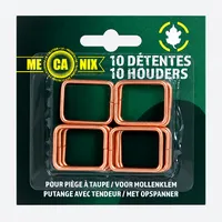 Houders voor mollenklem | 10 koperen reservehouders voor draadklem