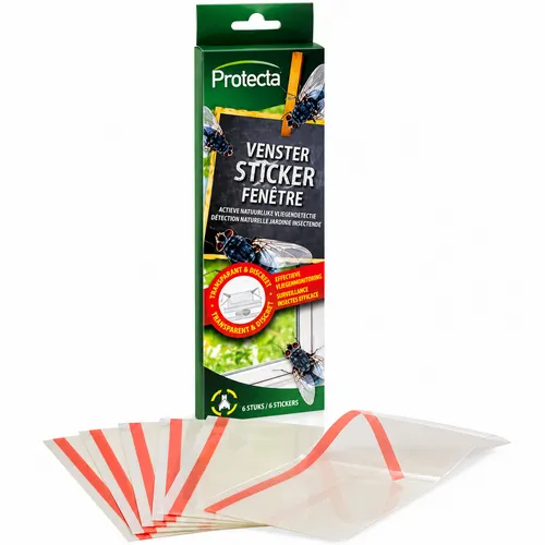 Protecta Vensterstickers tegen vliegen 6 stuks