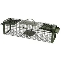 2-deurs rattenvangkooi 60 x 17 x 17 cm voor levend vangen