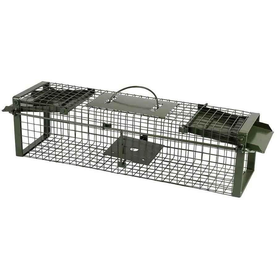 2-deurs rattenvangkooi 60 x 17 x 17 cm voor levend vangen