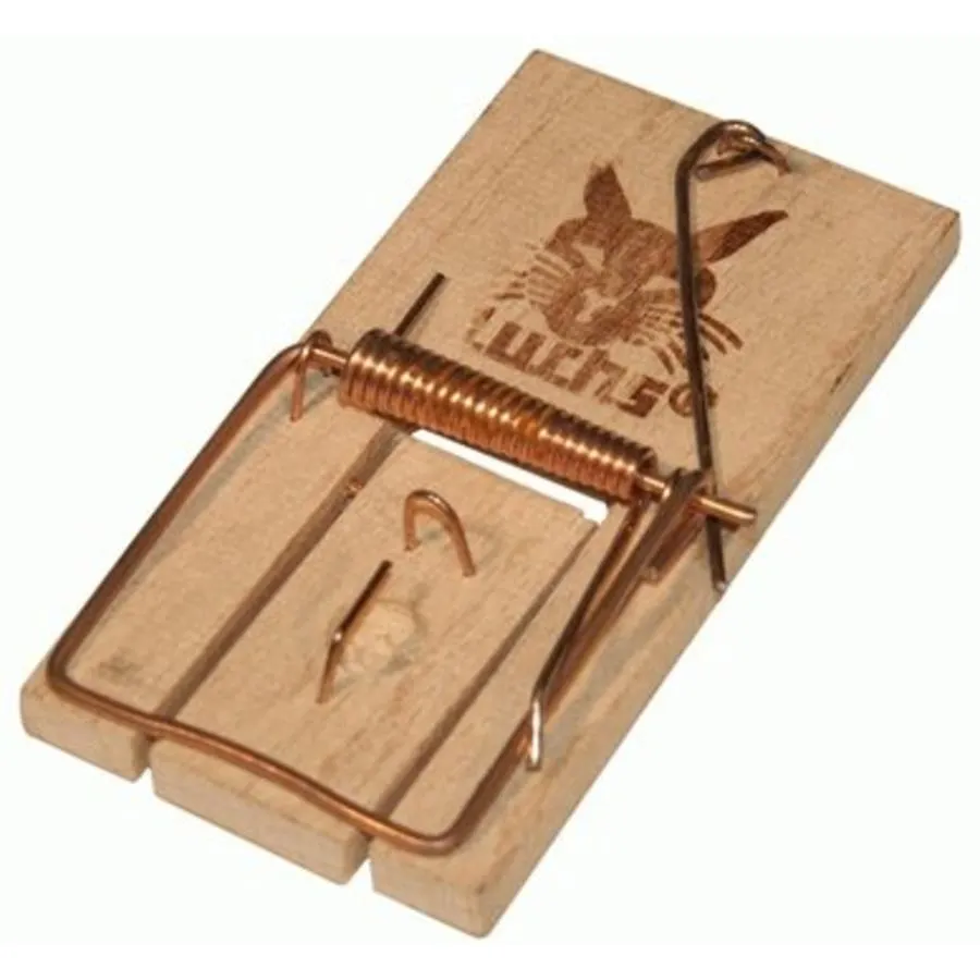 Houten muizenklem 9,5 x 4,8 cm | krachtige klassieke klapval