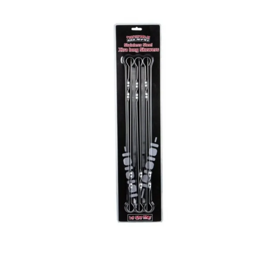 Vuur&Rook RVS Spiezen Xtra Long 6 stuks