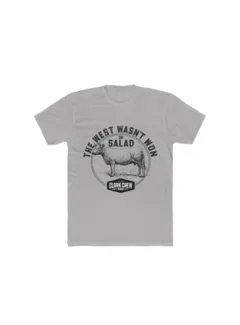 Clark Crew BBQ Clark Crew The West Heren BBQ T-Shirt Solid Light Grey