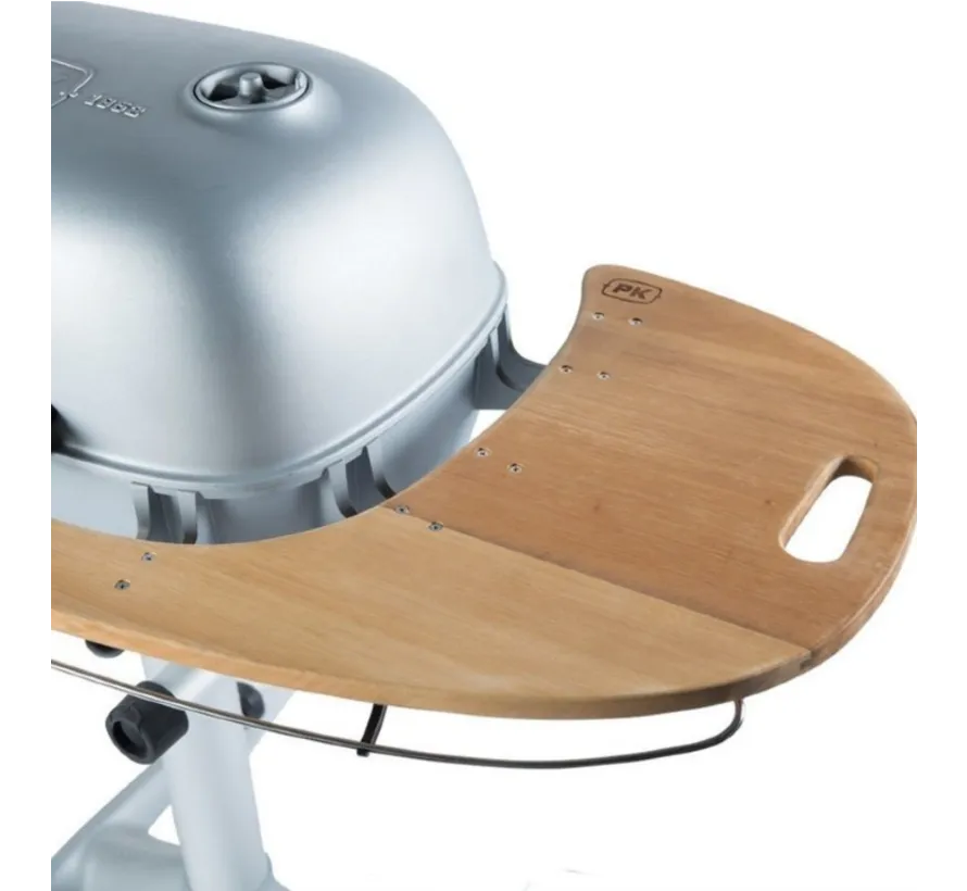 PK360 Grill & Smoker Silver with  Teak shelf kit