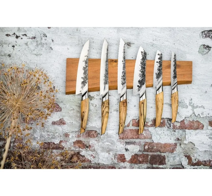 Laguiole Knife Rack Natural Acacia Vuur & Rook
