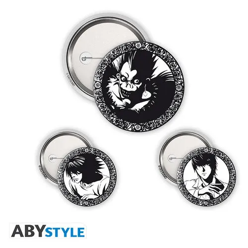 AbyStyle DEATH NOTE - Badge Pack - Light, L & Ryuk AbyStyle DEATH NOTE - Badge Pack - Light, L & Ryuk
