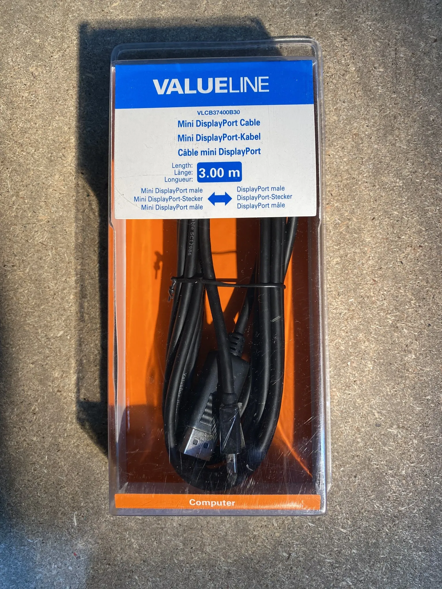 Valueline 3m Mini DisplayPort - DisplayPort m/m Zwart | 3m Mini DisplayPort - DisplayPort m/m Zwart (Refurbished)