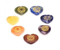Set 7 Chakra symbolen hartjes