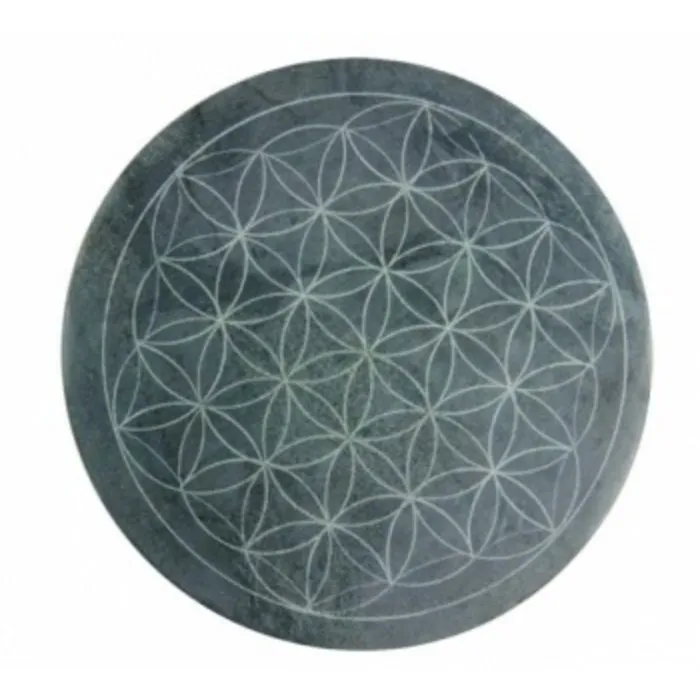 Energie plaat met levensbloem