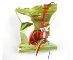 Gelukskoekje met geluks kerstman 10 stuks