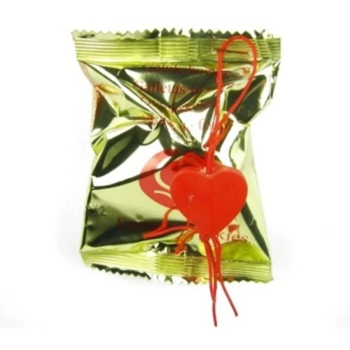 Gelukskoekje met een houten hartje 10 stuks