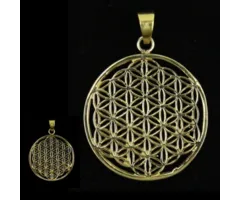 Flower of life hanger messing goudkleurig