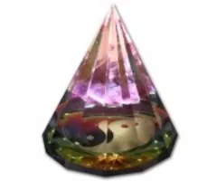 Prisma met yin yang symbool 4 cm