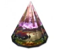 Prisma met yin yang symbool 5 cm