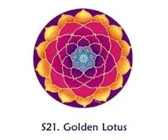 Golden lotus sticker