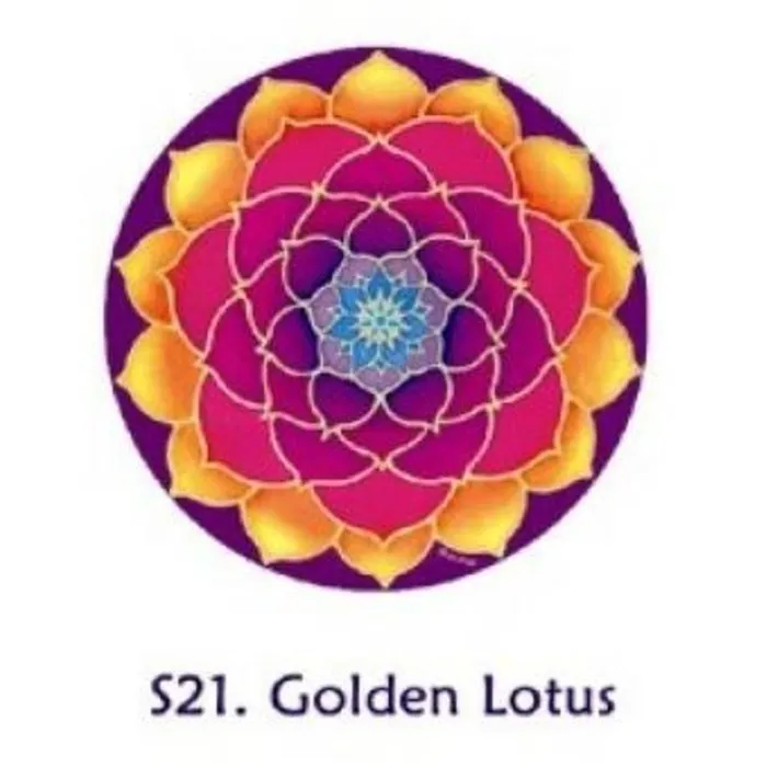 Golden lotus sticker