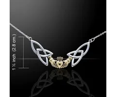 Collier met Claddagh zilver en goud